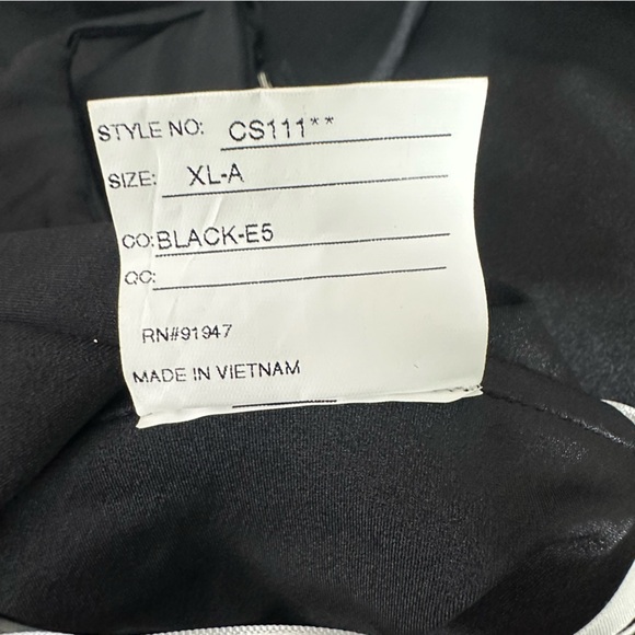 CYNTHIA & SAHAR GABRIELLA CS111 LUXE STRETCH SATIN Gown Black Pleated Ruffle - Picture 8 of 10